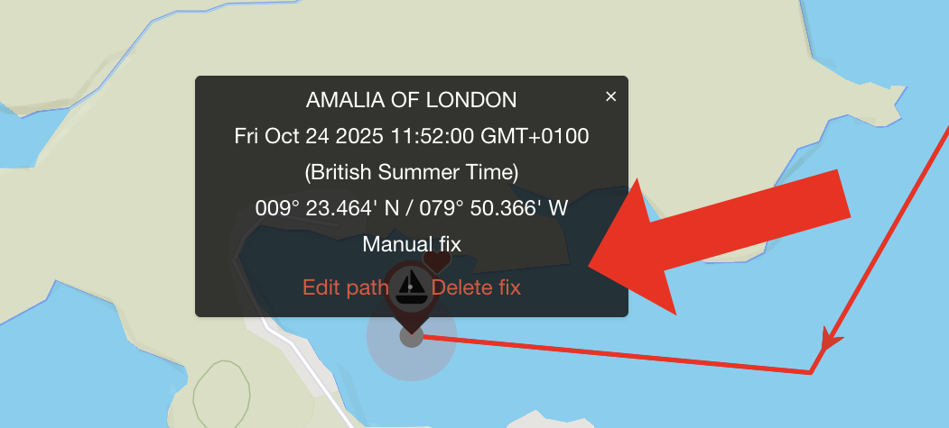 Locating the delete menu