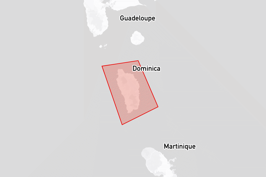Sailing areas in Dominica