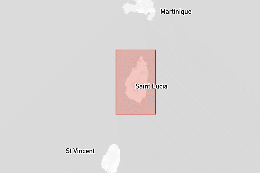 Sailing areas in Saint Lucia