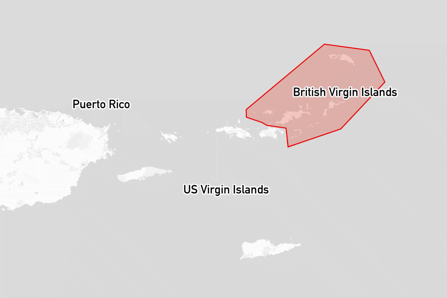 Sailing areas in British Virgin Islands 